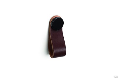 Furniture handle Flexa 70 Leather Brown with Black