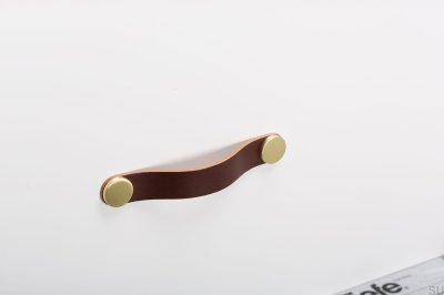 Furniture handle Flexa 128 Leather Brown with Gold