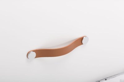 Furniture handle Flexa 160 Leather Beige with Silver