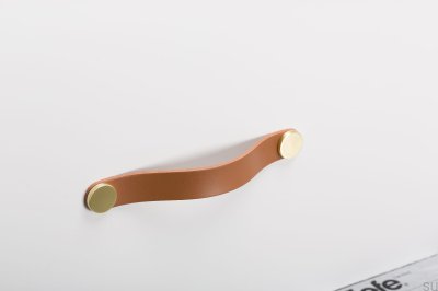 Furniture handle Flexa 160 Leather Beige with Gold