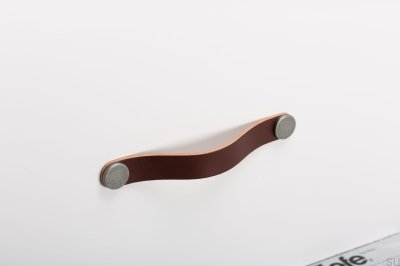 Furniture handle Flexa 160 Leather Brown with Tin