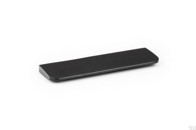 Peak 64 elongated furniture handle, brushed black aluminum