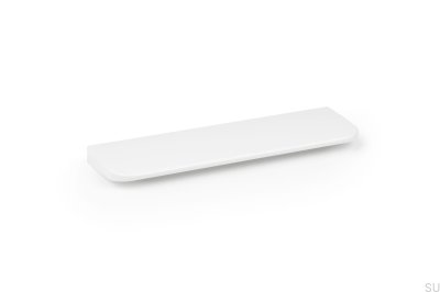 Peak 64 Oblong Furniture Handle. Aluminum, White