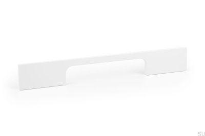 Elongated furniture handle Peak 192 Aluminum White