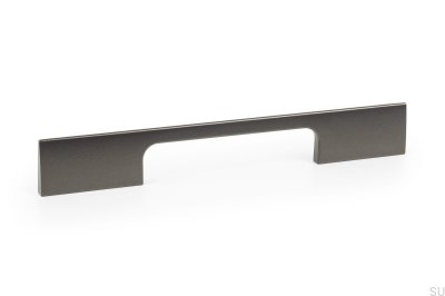 Peak 250 oblong furniture handle Aluminum dark silver