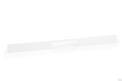 Elongated furniture handle Peak 448 Aluminum White