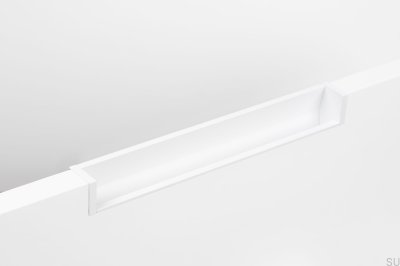 Hexxa 350 Recessed Furniture Handle Aluminum White Mat