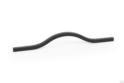 Brave 192 Aluminum Black Elongated Furniture Handle