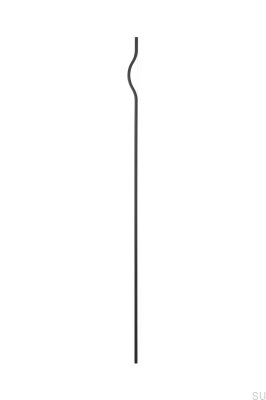 Brave 992 oblong furniture handle aluminum black mat (asymmetric)