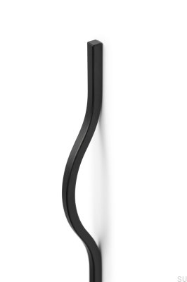 Brave 992 oblong furniture handle aluminum black mat (asymmetric)