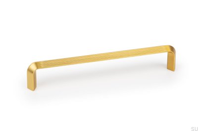 Lines 160 furniture handle, brushed gold