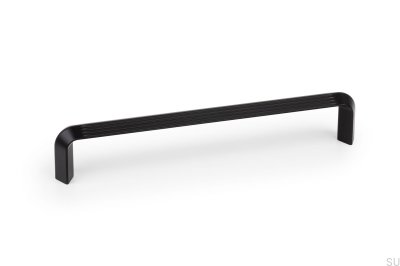 Lines 160 furniture handle, metal, black