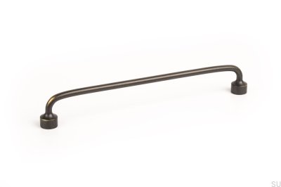 Elongated furniture handle Floid 192 Antique bronze