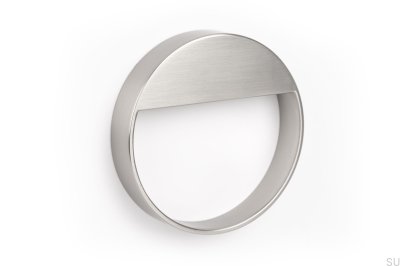 Round furniture handle Bau 64 Brushed nickel