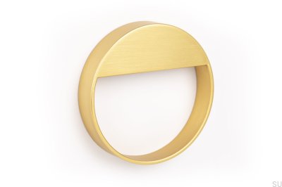 Bau 64 round furniture handle, brushed gold