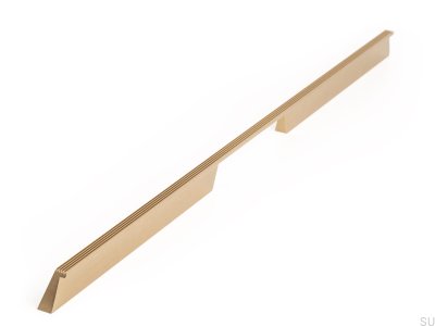Rail 576 longitudinal furniture handle, aluminum, gold, brushed, cava