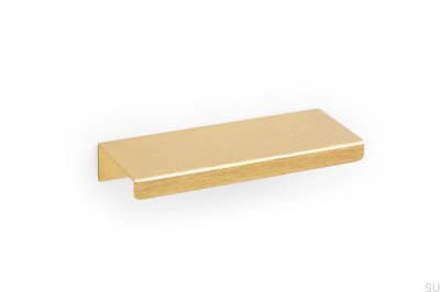 Way 64 edge furniture handle, brushed aluminum gold