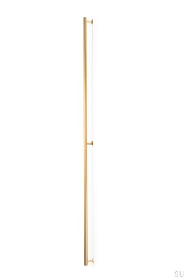 Elongated furniture handle Rille 992 Gold Brushed