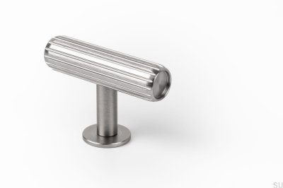 T-Bar Rille Silver Aluminum furniture knob