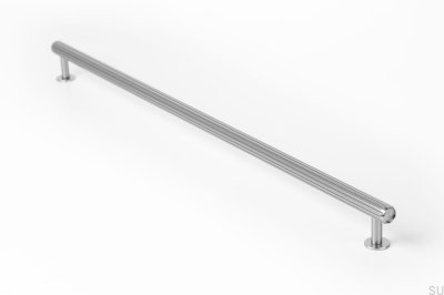 Rille 480 Silver Aluminum Elongated Furniture Handle