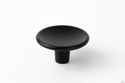 Furniture Knob Disc 38 Black Mat