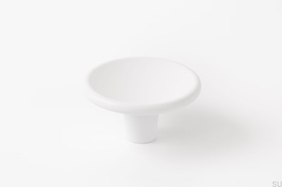 Furniture Knob Disc 38 White Matt
