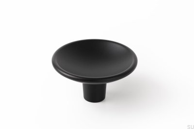 Furniture Knob Disc 50 Black Mat