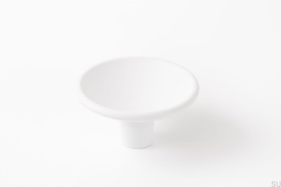 Furniture Knob Disc 50 White Matt