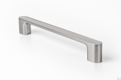 Elongated furniture handle Luv 192 Brushed Nickel