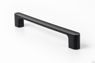 Oblong furniture handle Luv 192 Black Mat