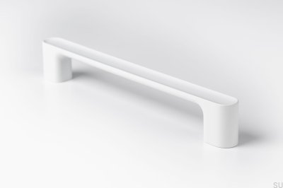 Oblong furniture handle Luv 192 White Mat