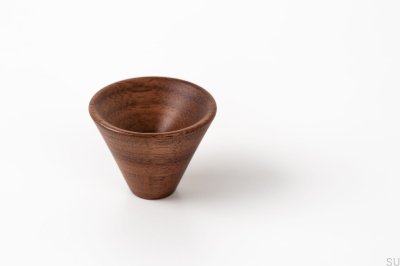Furniture knob Conic 29 Wooden Walnut