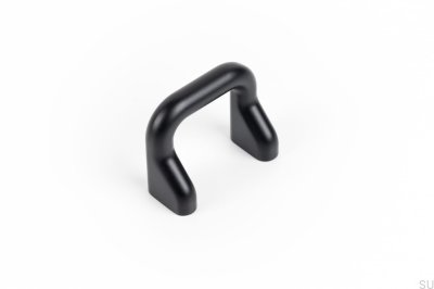 Elongated furniture handle Soft 32 Black Mat