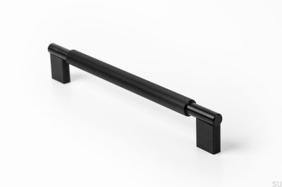 Arpa 192 oblong furniture handle. Aluminum Black Brushed