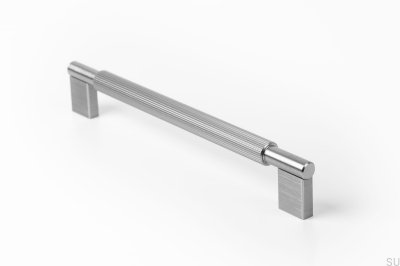 Arpa 192 oblong furniture handle, Aluminum, Silver, Brushed
