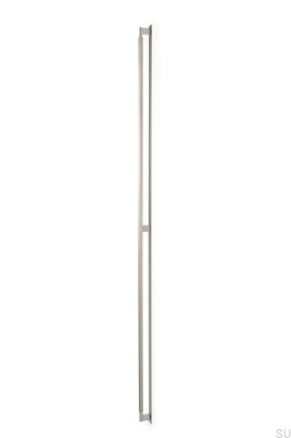 Lengthwise furniture handle with Arpa Plate 1178, Aluminum, Silver, Brushed