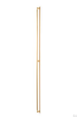 Lengthwise furniture handle with Arpa Plate 1178, Aluminum, Gold, Brushed