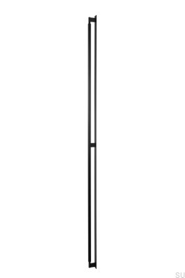 Lengthwise furniture handle with Arpa Plate 1178, Aluminum, Black, Brushed