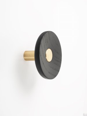 Zoot 90 Wooden Black Wall Hanger with Gold Eco