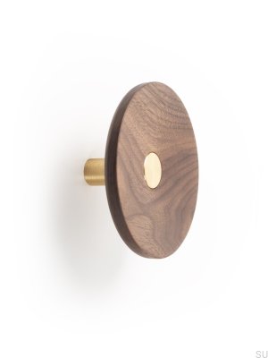 Zoot 120 Wooden Walnut Wall Hanger with Gold Eco