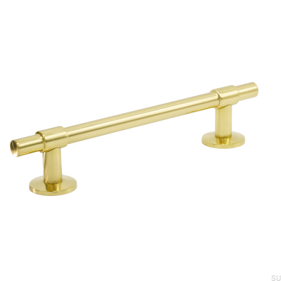 Elongated furniture handle Uniform 128 Brass