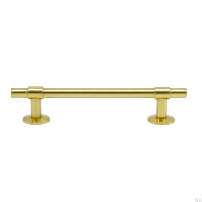 Elongated furniture handle Uniform 128 Brass