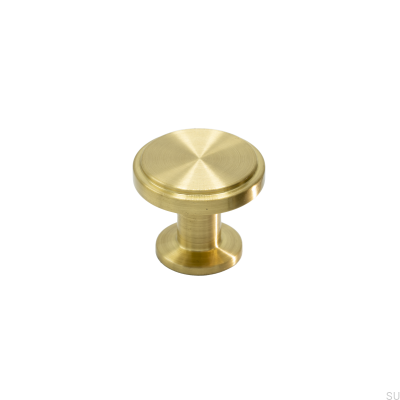 Furniture knob Uno Brushed Brass Unlacquered