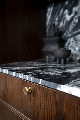 Furniture knob Uno Brass