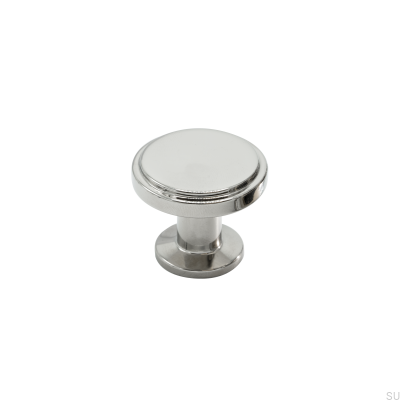 Furniture knob Uno Brass Nickel-plated