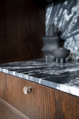 Furniture knob Uno Brass Nickel-plated