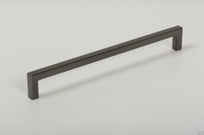 Elongated furniture handle U 0056 192 Metal Gray Brushed
