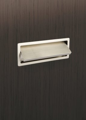 Recessed furniture handle Raso 32 Brushed nickel