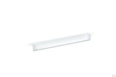 Recessed furniture handle Hide 90 Metal White