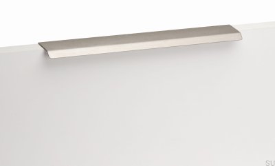 Curve 64 Aluminum Silver Brushed edge furniture handle